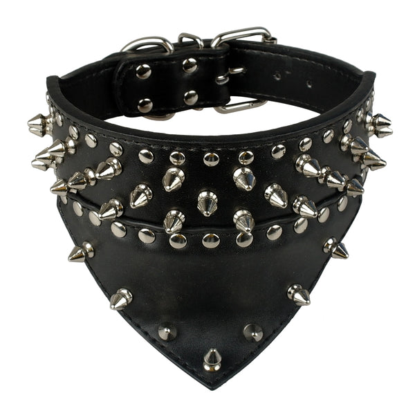 Adjustable Spiked Studded  Bandana Collar