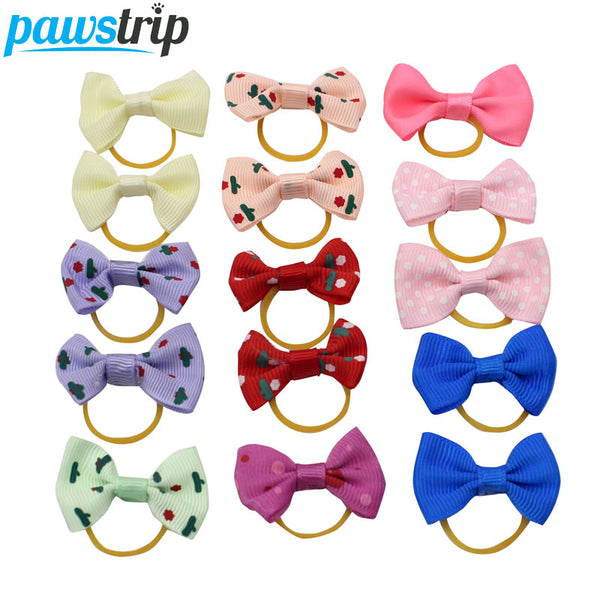Ribbon Hair Tie for Dogs (10 Pcs)