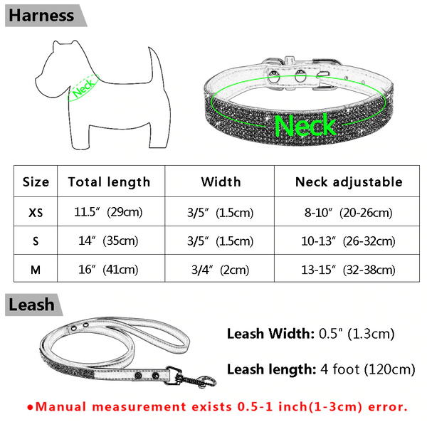 Rhinestone Dog Collar and Leash Set