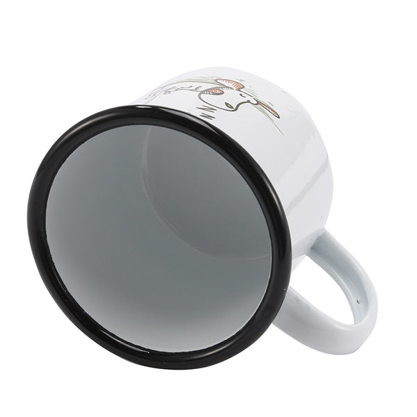 Sleeping Dog Enamel Milk Mug