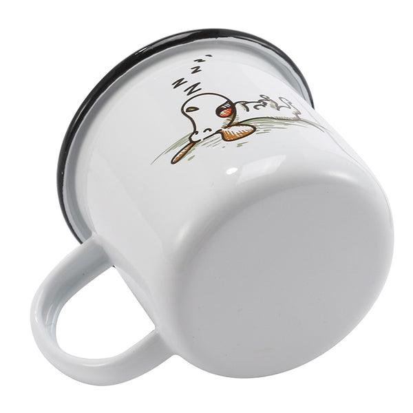 Sleeping Dog Enamel Milk Mug