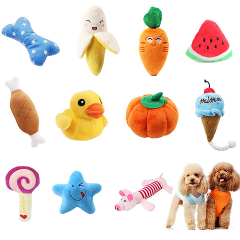 Squeaky Plush Toys for Small Dogs